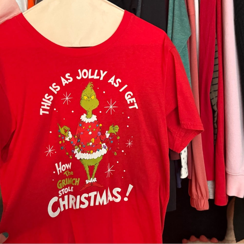 Dr. Seuss Red Grinch Christmas Tee